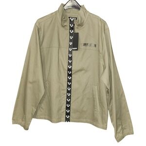 True Religion Mens HS Twill Jacket Size L Army Green